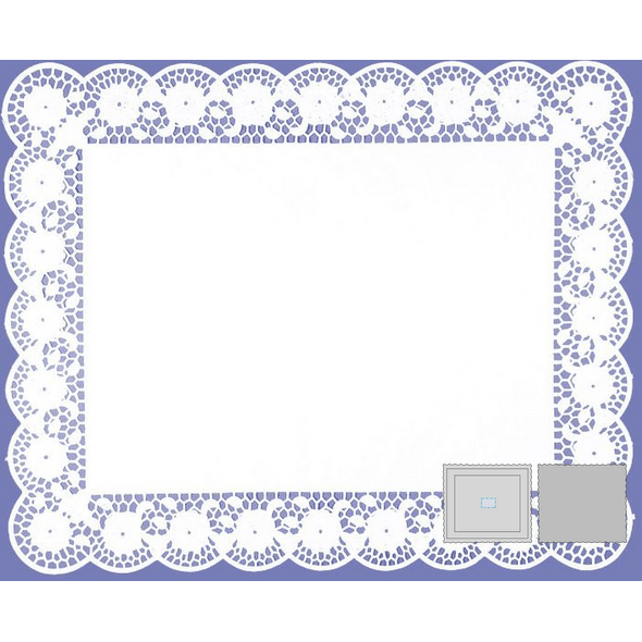 Rectangular Doilies Laced in Paper